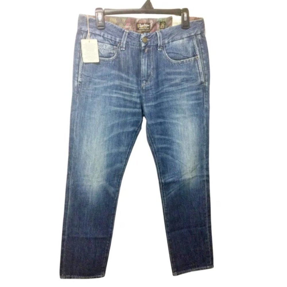 Replay women's size 28 low waist 11 ounce cotton "BOY-FIT" boyfriend jeans 30x28